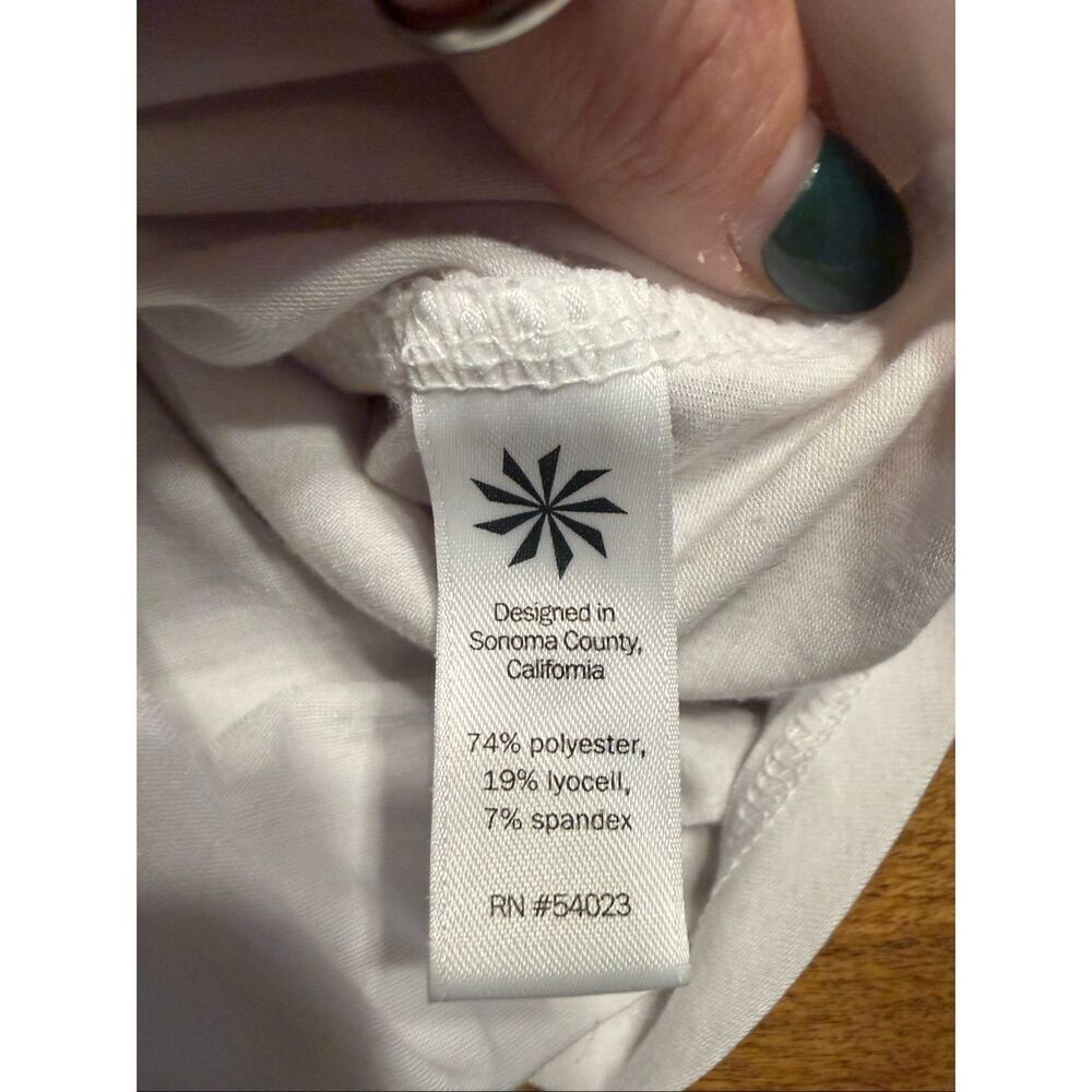 Athleta Women's Sleeveless Cut-Out Criss-Cross Back Workout Tank Top White XL - Picture 6 of 8